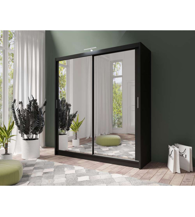 GABA PREMIUM PS 203 cm Sliding Door Wardrobe with Mirror