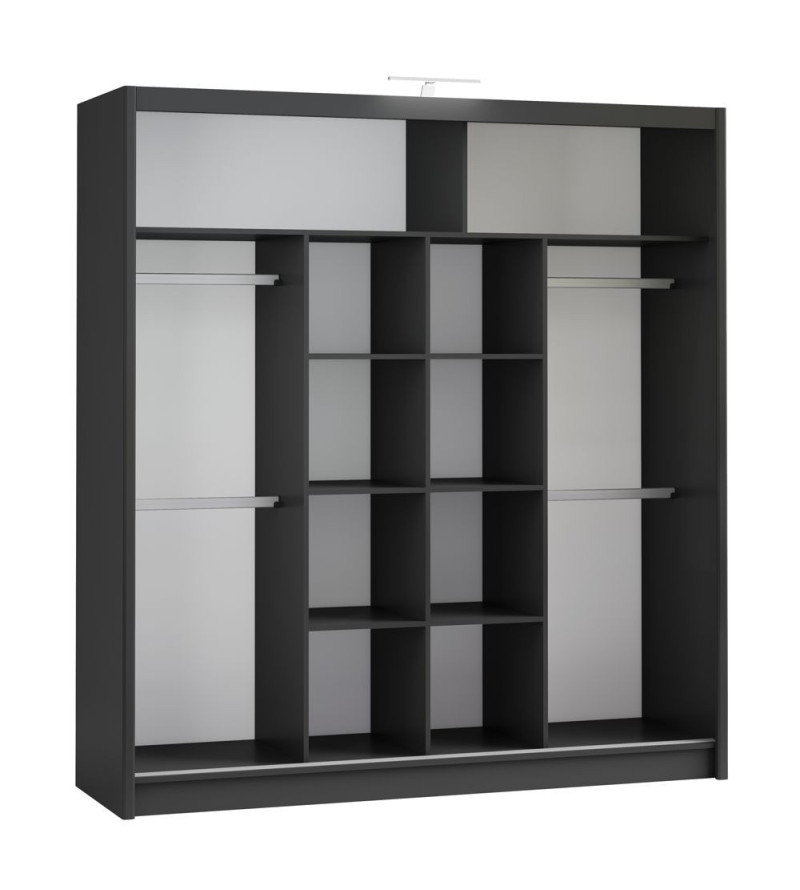 GABA PREMIUM PS 203 cm Sliding Door Wardrobe with Mirror