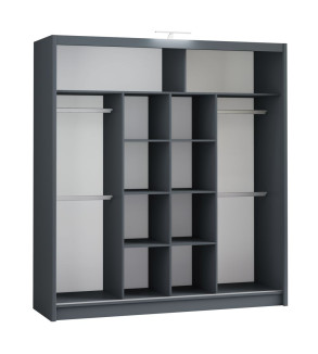 GABA PREMIUM PS 203 cm Sliding Door Wardrobe with Mirror