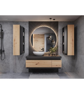 Gaba Seya Bathroom Cabinet Set Sink Gabinet + 2 Sides Cabinet