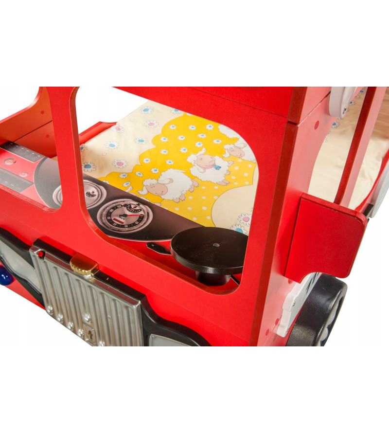 Gaba FIRETRUCK Bunk Children's Baby Bed with Mattress