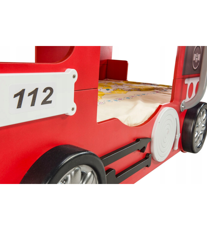 Gaba FIRETRUCK Bunk Children's Baby Bed with Mattress