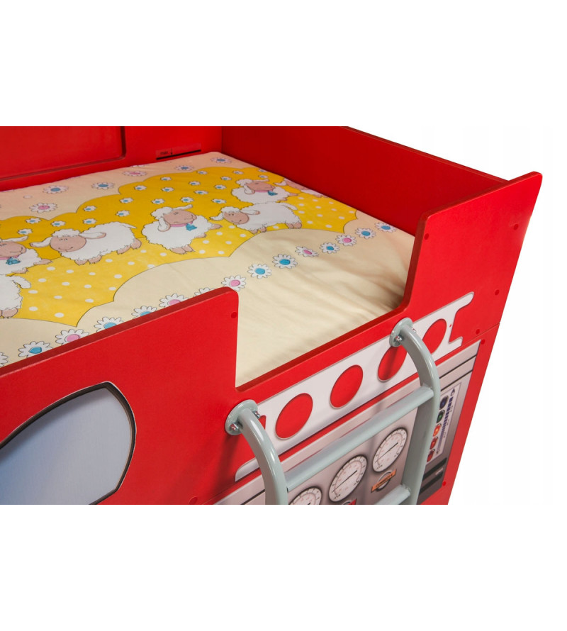 Gaba FIRETRUCK Bunk Children's Baby Bed with Mattress