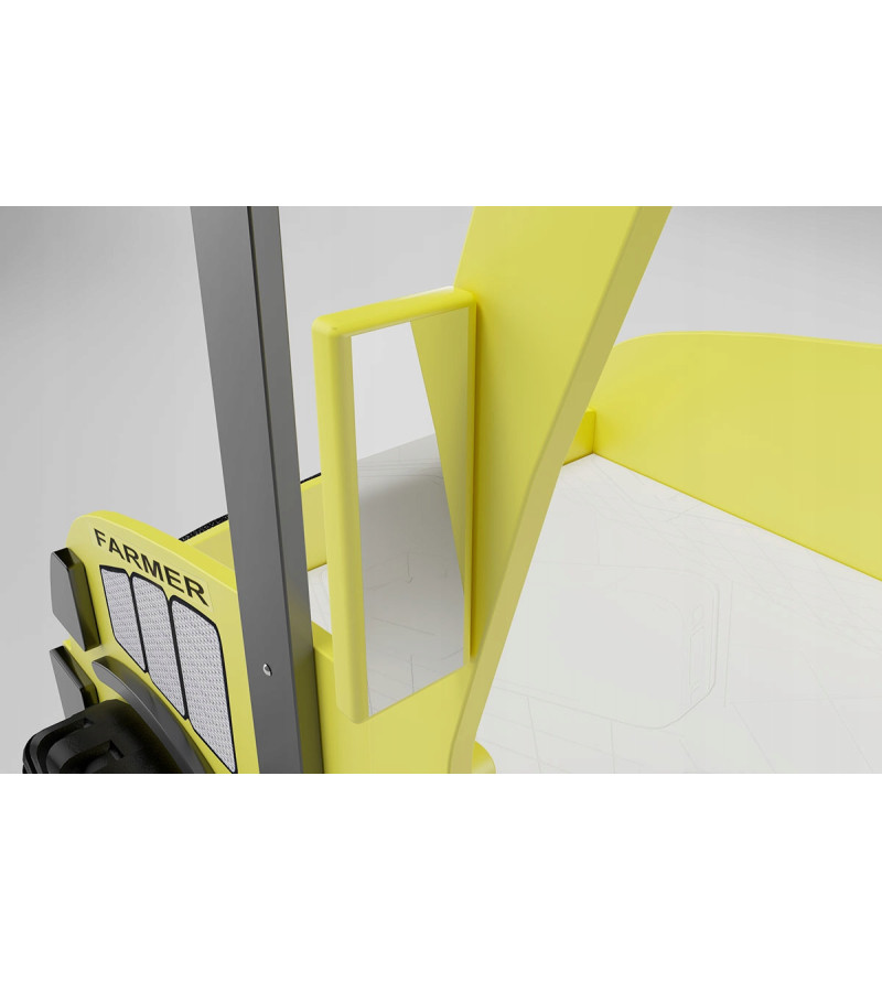 Gaba TRACTOR Yellow Children's Baby Bed with Mattress
