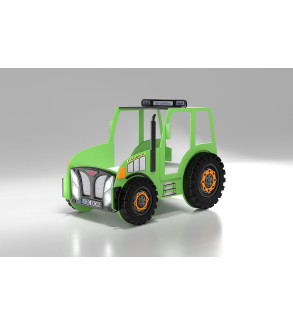 Gaba TRACTOR Green Children's Baby Bed with Mattress