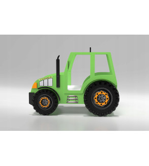 Gaba TRACTOR Green Children's Baby Bed with Mattress