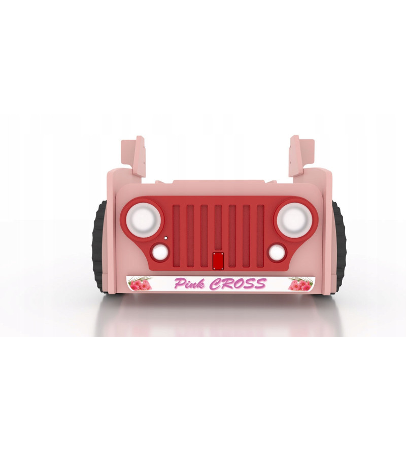 Gaba JEEP PINK Car Children's Baby Bed with Mattress