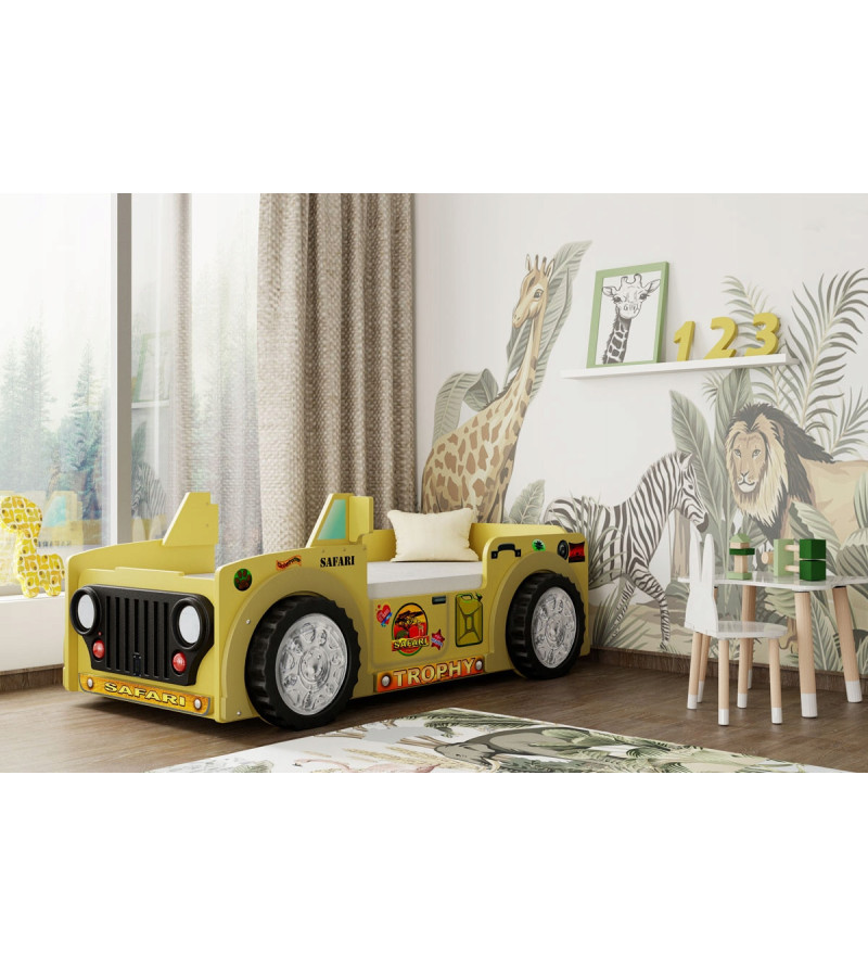 Gaba SAFARI Car Children's Baby Bed with Mattress