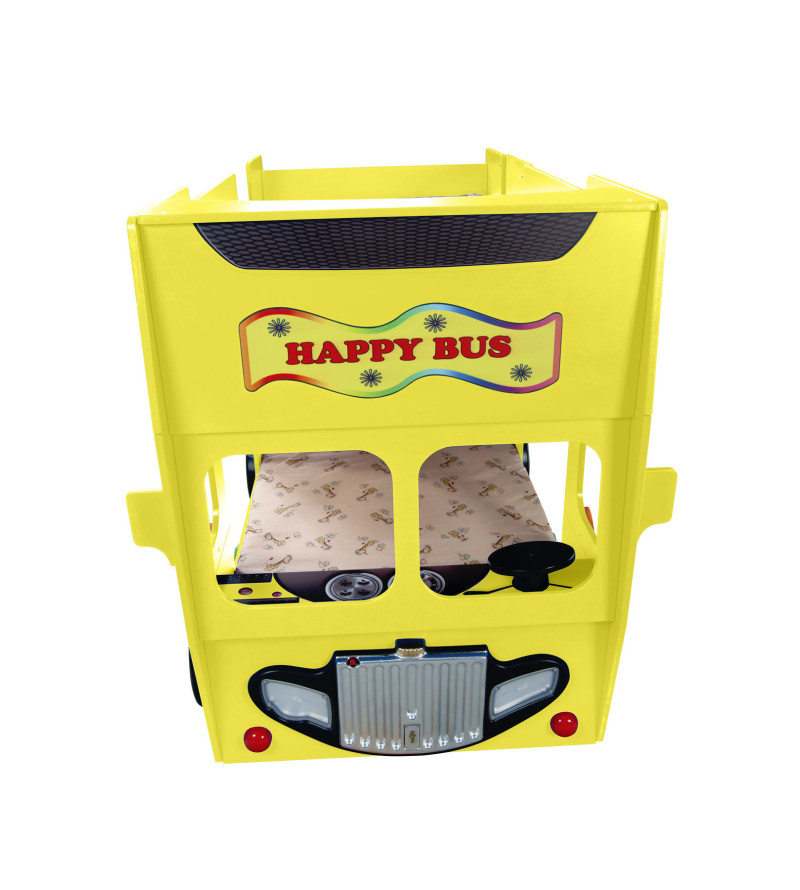 Gaba HAPPY BUS Bunk Children's Baby Bed with Mattress