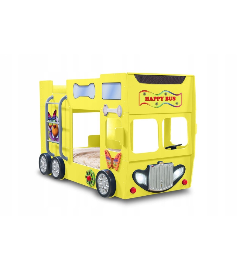 Gaba HAPPY BUS Bunk Children's Baby Bed with Mattress