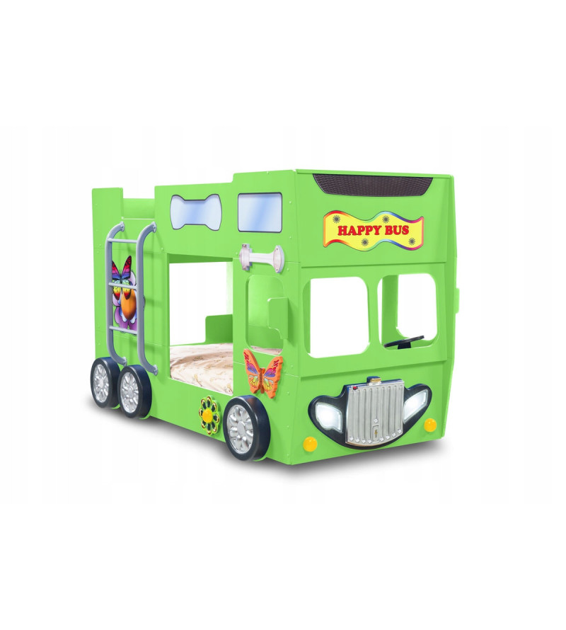 Gaba HAPPY BUS Bunk Children's Baby Bed with Mattress