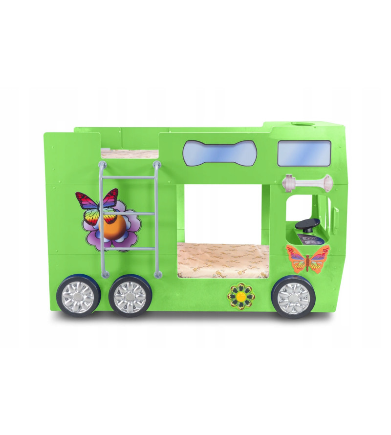 Gaba HAPPY BUS Bunk Children's Baby Bed with Mattress