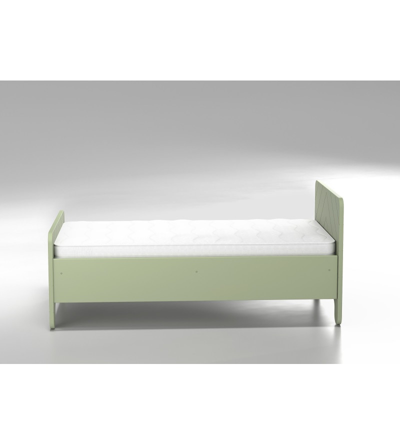 Gaba NOLIA Medium Green Children's Baby Bed with Mattress