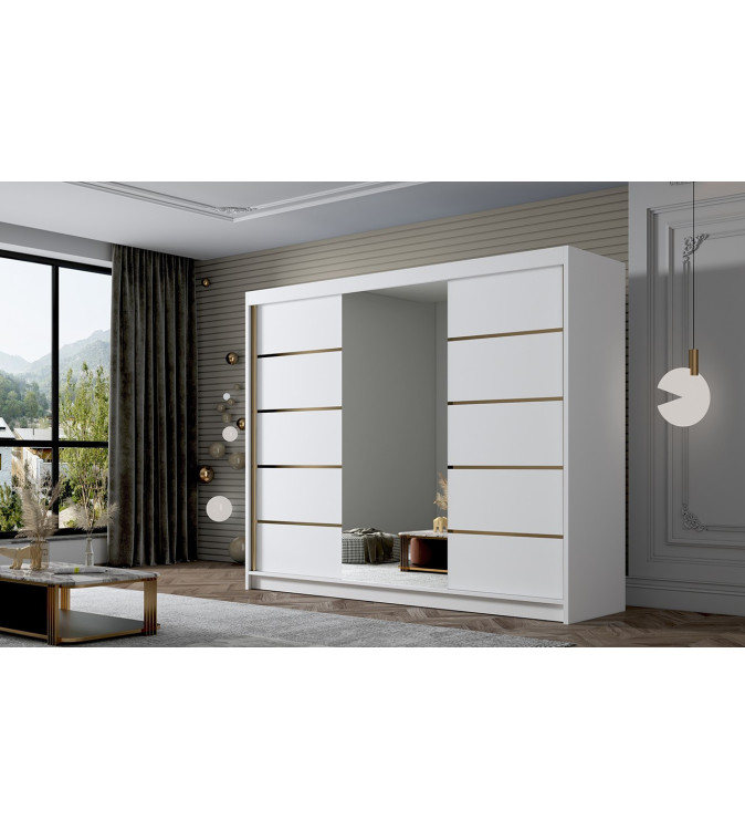 GABA AR6 250 cm Sliding Door Wardrobe with Mirror