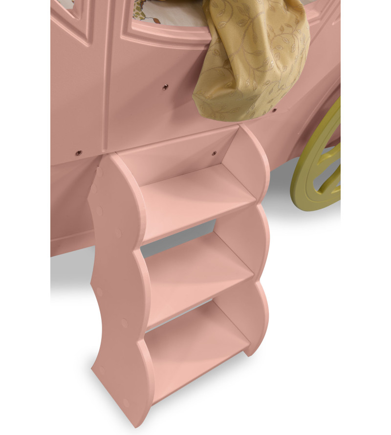 Gaba CARRIAGE Pink Children's Baby Bed with Mattress