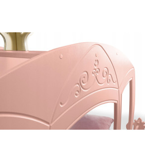Gaba CARRIAGE Pink Children's Baby Bed with Mattress