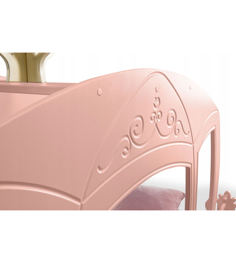 Gaba CARRIAGE Pink Children's Baby Bed with Mattress