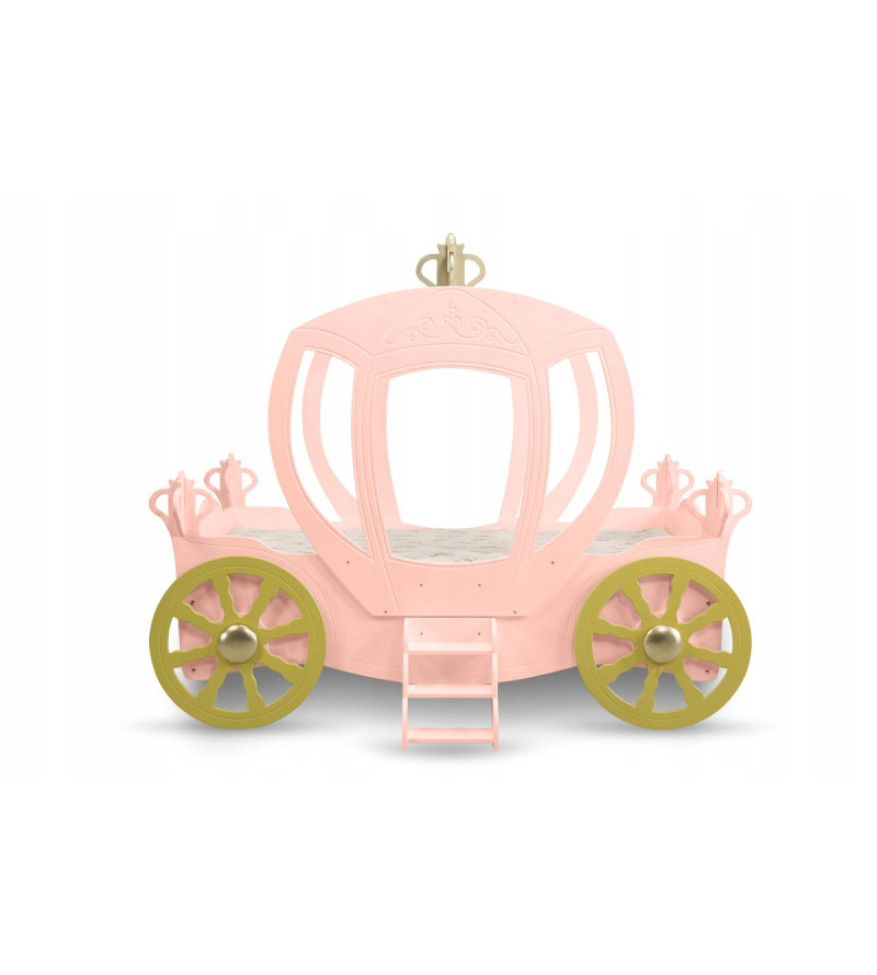 Gaba CARRIAGE Pink Children's Baby Bed with Mattress