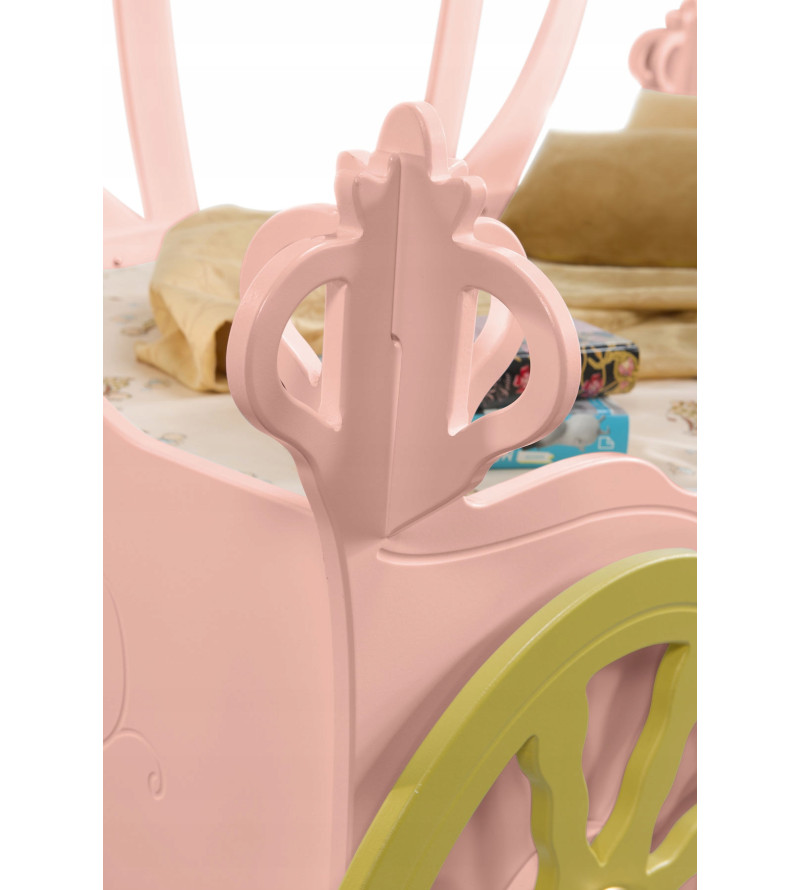 Gaba CARRIAGE Pink Children's Baby Bed with Mattress