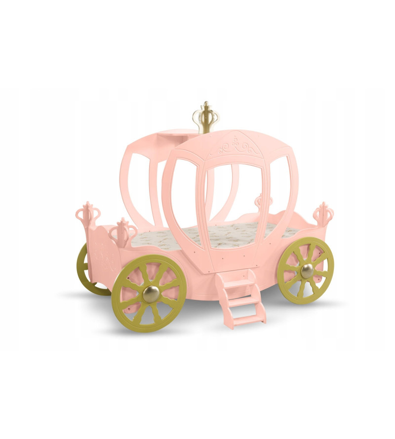 Gaba CARRIAGE Pink Children's Baby Bed with Mattress