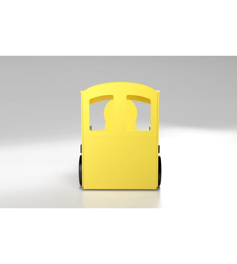 Gaba LOCOMOTIVE Yellow Children's Baby Bed with Mattress