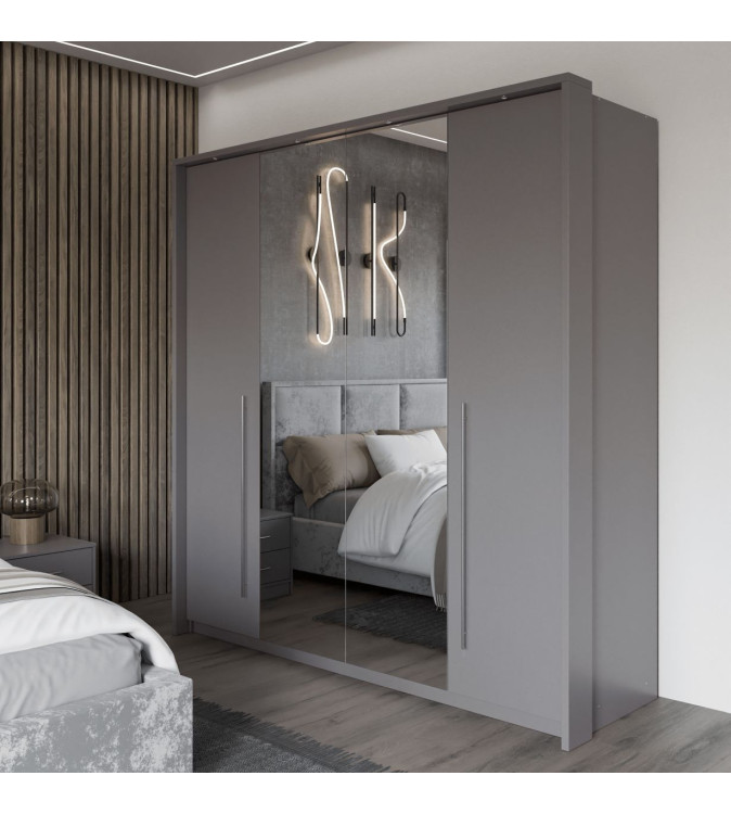 GABA PREMIUM BM 210 cm Sliding Door Wardrobe with Mirror