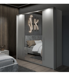 GABA PREMIUM BM 210 cm Sliding Door Wardrobe with Mirror