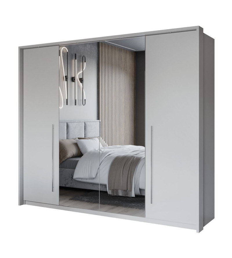 GABA PREMIUM BM 256 cm Sliding Door Wardrobe with Mirror