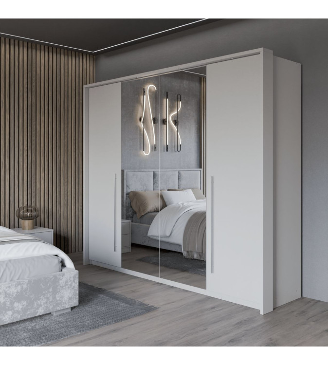 GABA PREMIUM BM 256 cm Sliding Door Wardrobe with Mirror