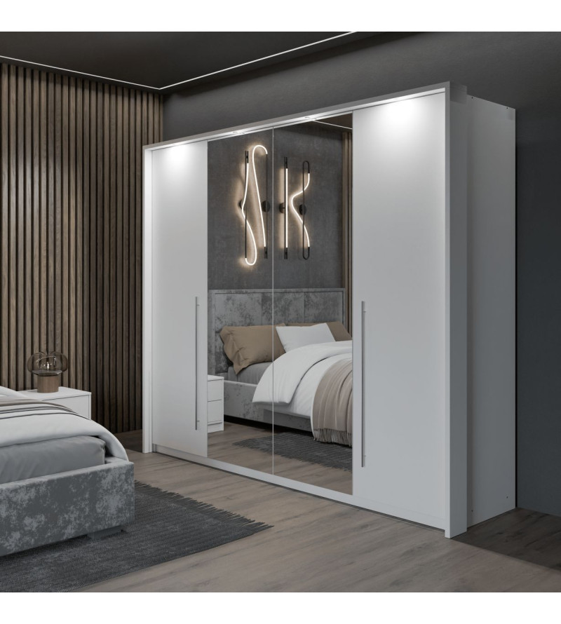 GABA PREMIUM BM 256 cm Sliding Door Wardrobe with Mirror
