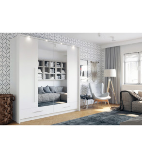 GABA PREMIUM TD 210 cm Sliding Door Wardrobe with Mirror