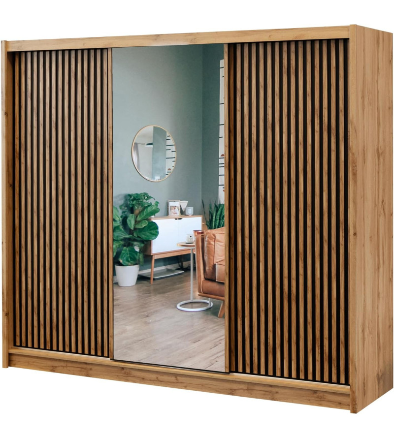GABA PREMIUM LN 250 cm Sliding Door Wardrobe with Mirror