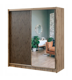 GABA PREMIUM LN 203 cm Sliding Door Wardrobe with Mirror