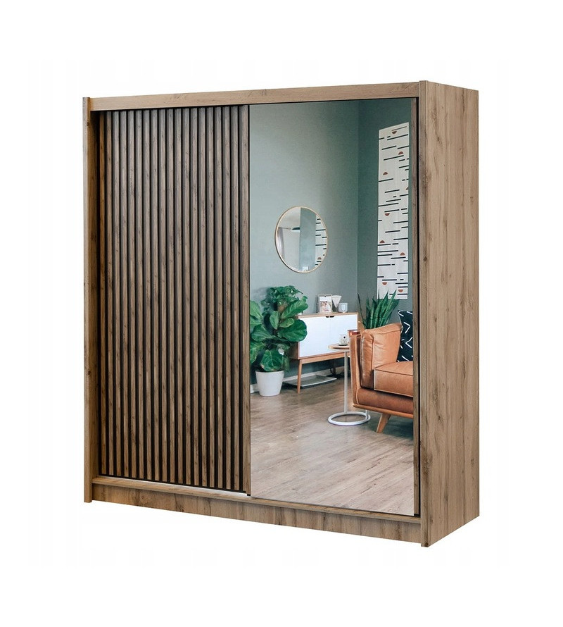 GABA PREMIUM LN 203 cm Sliding Door Wardrobe with Mirror