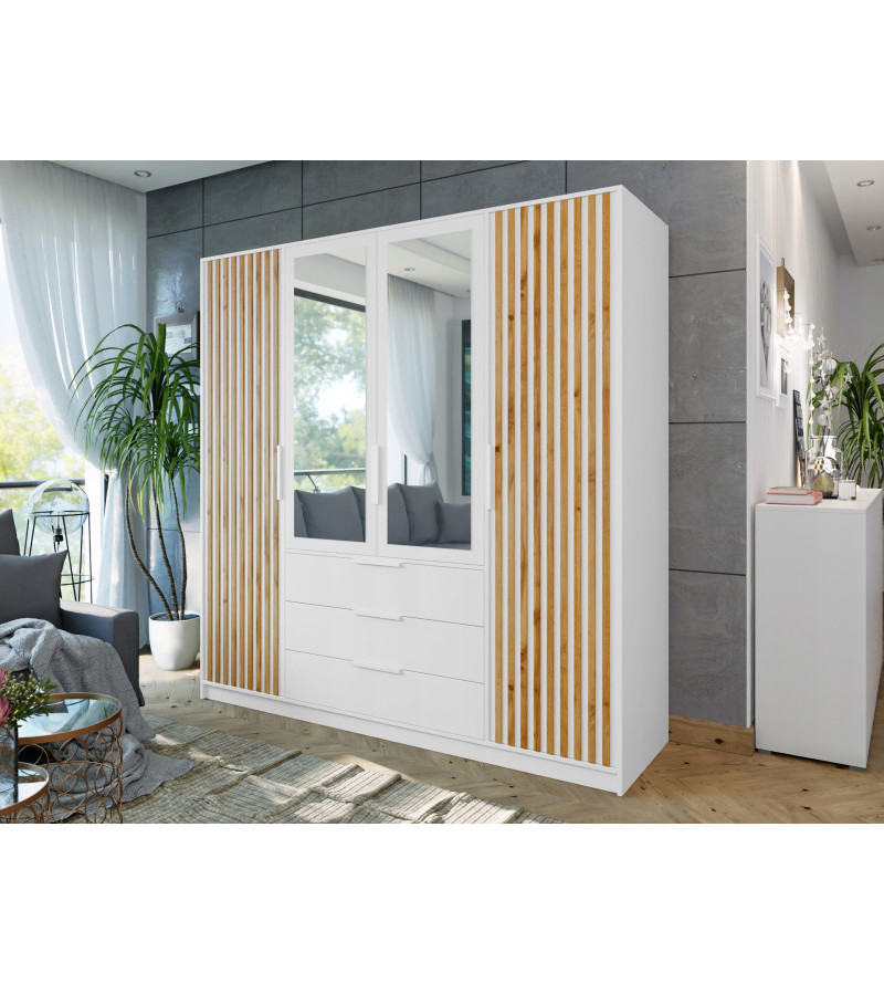 Gaba BA D4 Lux 200cm White Wardrobe