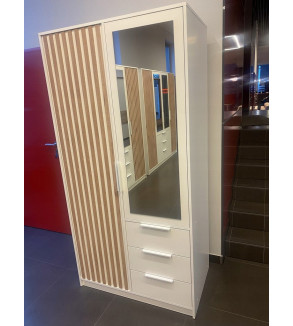 Gaba BA D2 Lux  White / Oak 100cm Wardrobe