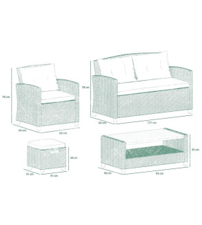 GABA Garden Furniture Set FARI