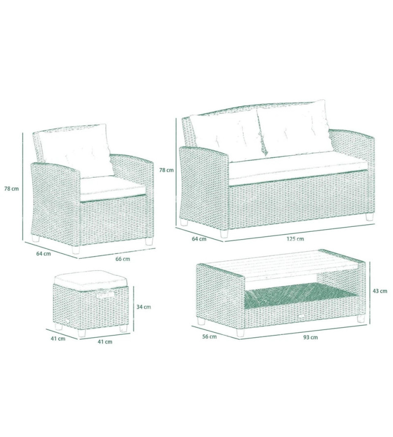 GABA Garden Furniture Set FARI