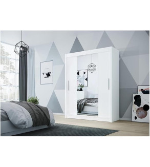 GABA D2 120 cm Sliding Door Wardrobe with Mirror