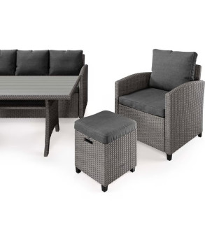 GABA Garden Furniture Set GENE 6 Seater Set with Table