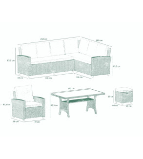 GABA Garden Furniture Set RESSA