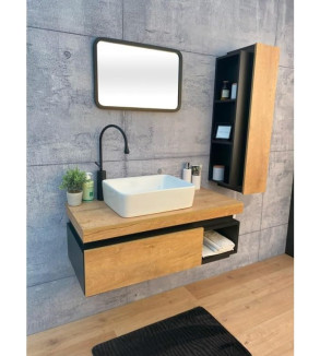 Gaba Kaya Bathroom Cabinet Set Sink Gabinet + 1 Sides Cabinet