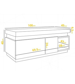 Gaba Kaya Bathroom Sink Cabinet wall Mounted Oak / Black