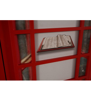 Gaba Red Telephone Booth Wardrobe/Desk