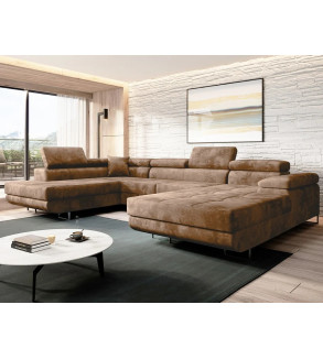 GABA VRG U-Shaped Corner Sofa Bed Adjustable Headrest