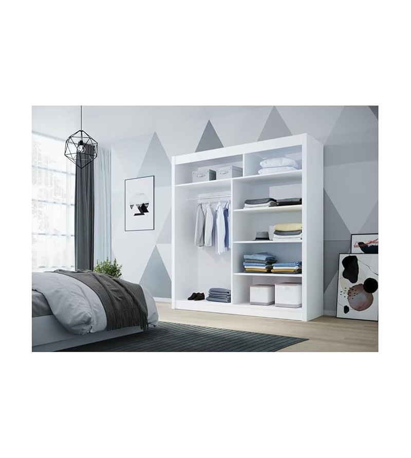 GABA D2 180 cm Sliding Door Wardrobe with Mirror