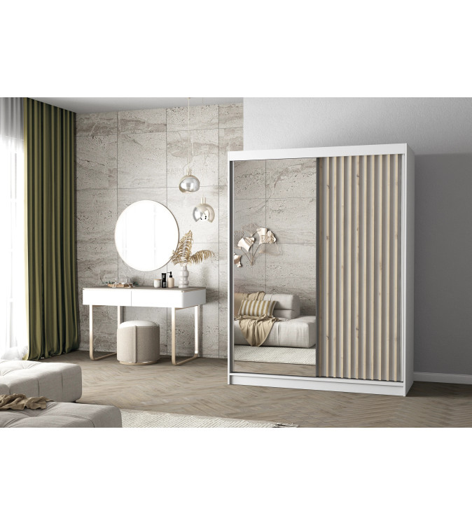Gaba LA B 150 cm Sliding Door Wardrobe with Mirror