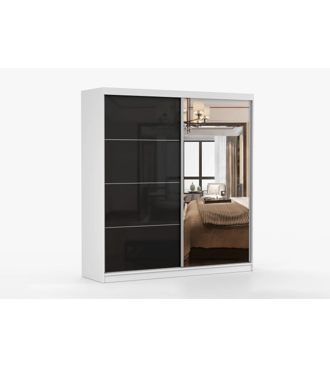 Gaba MU 31 233 cm Sliding Door Wardrobe with Mirror