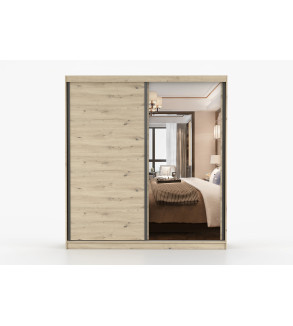 Gaba WE 2D 203 cm Sliding Door Wardrobe with Mirror