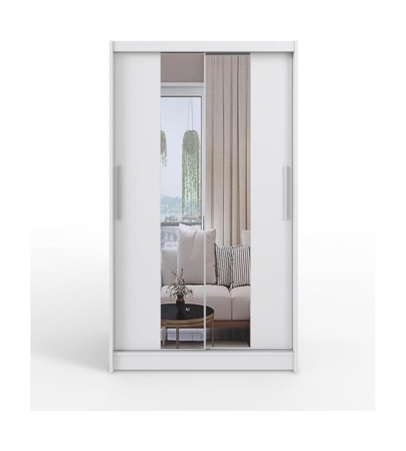 GABA L2 120 cm Sliding Door Wardrobe with Mirror